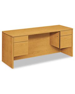 HON10565CC 10500 SERIES KNEESPACE CREDENZA WITH 3/4-HEIGHT PEDESTALS, 60W X 24D, HARVEST