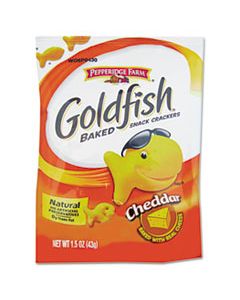 PPF13539 GOLDFISH CRACKERS, CHEDDAR, SINGLE-SERVE SNACK, 1.5OZ BAG, 72/CARTON