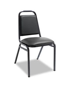 ALESC68VY10B PADDED STEEL STACKING CHAIR, BLACK SEAT/BLACK BACK, BLACK BASE, 4/CARTON