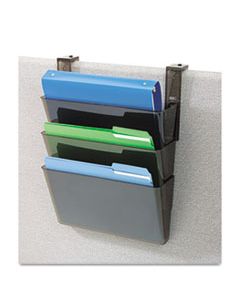 DEF73502RT DOCUPOCKET THREE-POCKET FILE SET FOR PARTITION WALLS, LETTER, 13 X 7 X 4, SMOKE