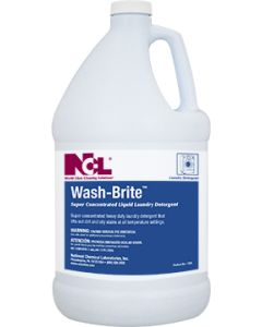 NCL-1155-29CT NCL WASH-BRITE MACHINE WAREWASHING SUPER CONCENTRATE LIQUID LAUNDRY DETERGENT, 1GAL, 4/CS