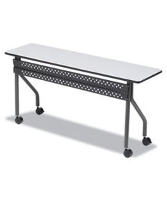ICE68067 OFFICEWORKS MOBILE TRAINING TABLE, RECTANGULAR, 72W X 18D X 29H, GRAY/CHARCOAL