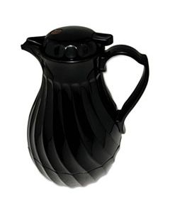 HOR4022B POLY LINED CARAFE, SWIRL DESIGN, 40OZ CAPACITY, BLACK