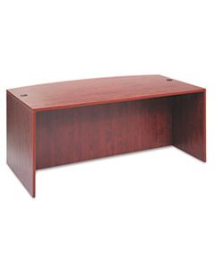 ALEVA227236MC ALERA VALENCIA BOW DESK SHELL, 71W X 35.5D TO 41.38D X 29.63H, MEDIUM CHERRY