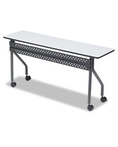 ICE68057 OFFICEWORKS MOBILE TRAINING TABLE, 60W X 18D X 29H, GRAY/CHARCOAL