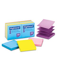 MMM6549PUB SELF-STICK POP-UP NOTES, 3 X 3, ASSORTED BRIGHT, 100-SHEET, 12/PACK