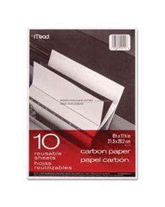 MEA40114 CARBON PAPER, 1-PART, 8.5 X 11, BLACK CARBON, 10/PACK