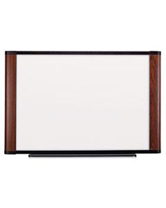 MMMM7248MY MELAMINE DRY ERASE BOARD, 72 X 48, MAHOGANY FRAME