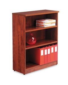 ALEVA634432MC ALERA VALENCIA SERIES BOOKCASE, THREE-SHELF, 31 3/4W X 14D X 39 3/8H, MED CHERRY