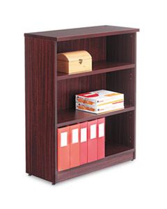 ALEVA634432MY ALERA VALENCIA SERIES BOOKCASE, THREE-SHELF, 31 3/4W X 14D X 39 3/8H, MAHOGANY