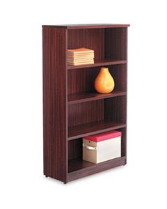 ALEVA635632MY ALERA VALENCIA SERIES BOOKCASE, FOUR-SHELF, 31 3/4W X 14D X 54 7/8H, MAHOGANY