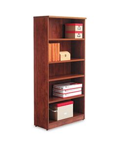 ALEVA636632MC ALERA VALENCIA SERIES BOOKCASE, FIVE-SHELF, 31 3/4W X 14D X 64 3/4H, MEDIUM CHERRY