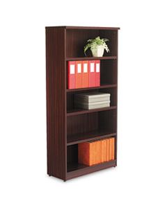 ALEVA636632MY ALERA VALENCIA SERIES BOOKCASE, FIVE-SHELF, 31 3/4W X 14D X 64 3/4H, MAHOGANY