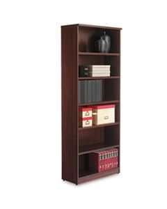 ALEVA638232MY ALERA VALENCIA SERIES BOOKCASE, SIX-SHELF, 31 3/4W X 14D X 80 1/4H, MAHOGANY