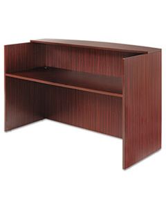 ALEVA327236MY ALERA VALENCIA SERIES RECEPTION DESK WITH COUNTER, 71W X 35.5D X 42.5H, MAHOGANY