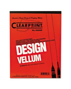 CLE10001410 DESIGN VELLUM PAPER, 16LB, 8.5 X 11, TRANSLUCENT WHITE, 50/PAD