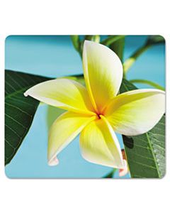 FEL5913801 RECYCLED MOUSE PAD, NONSKID BASE, 7 1/2 X 9, YELLOW FLOWERS