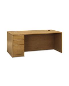 HON105896LCC 10500 SERIES "L" SINGLE PEDESTAL DESK, LEFT FULL-HEIGHT PED, 72W X 36D X 29.5H, HARVEST