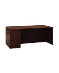 HON105896LNN 10500 SERIES "L" SINGLE PEDESTAL DESK, LEFT FULL-HEIGHT PED, 72W X 36D X 29.5H, MAHOGANY