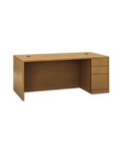 HON105895RCC 10500 SERIES "L" SINGLE PEDESTAL DESK, RIGHT FULL-HEIGHT PED, 72W X 36D X 29.5H, HARVEST