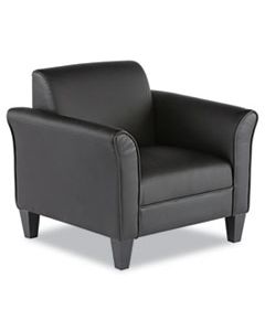 ALERL23LS10B ALERA RECEPTION LOUNGE SOFA SERIES CLUB CHAIR, 35" X 31.5" X 32", BLACK SEAT/BLACK BACK, BLACK BASE