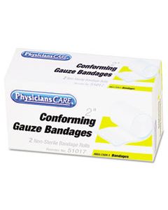 FAO51017 FIRST AID CONFORMING GAUZE BANDAGE, 2" WIDE, 2 ROLLS/BOX