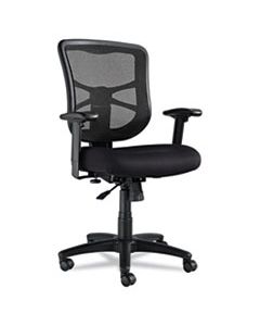 ALEEL42BME10B ALERA ELUSION SERIES MESH MID-BACK SWIVEL/TILT CHAIR, SUPPORTS UP TO 275 LBS., BLACK SEAT/BLACK BACK, BLACK BASE