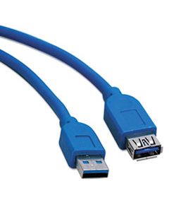 TRPU324006 USB 3.0 SUPERSPEED EXTENSION CABLE (A-A M/F), 6 FT., BLUE
