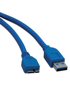 TRPU326006 USB 3.0 SUPERSPEED DEVICE CABLE (A TO MICRO-B M/M), 6 FT., BLUE