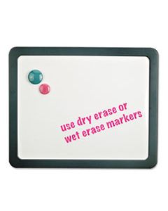 UNV08165 RECYCLED CUBICLE DRY ERASE BOARD, 15 7/8 X 12 7/8, CHARCOAL, WITH THREE MAGNETS