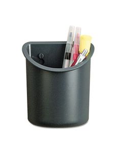 UNV08193 RECYCLED PLASTIC CUBICLE PENCIL CUP, 4 1/4 X 2 1/2 X 5, CHARCOAL