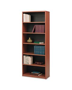 SAF7174CY VALUE MATE SERIES METAL BOOKCASE, SIX-SHELF, 31-3/4W X 13-1/2D X 80H, CHERRY