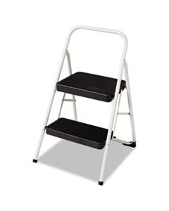 CSC11135CLGG1 2-STEP FOLDING STEEL STEP STOOL, 200 LB CAPACITY, 17.38W X 18D X 28.13H, COOL GRAY