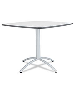 ICE65617 CAFE TABLE, BREAKROOM TABLE, 36W X 36D X 30H, GRAY MELAMINE TOP, STEEL LEGS