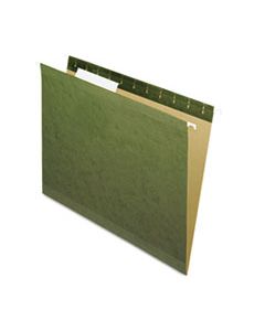 PFX415213 REINFORCED HANGING FILE FOLDERS, LETTER SIZE, 1/3-CUT TAB, STANDARD GREEN, 25/BOX