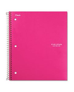 MEA73477 WIREBOUND TREND NOTEBOOK, 1 SUBJECT, WIDE/LEGAL RULE, PINK COVER, 10.5 X 8, 100 SHEETS