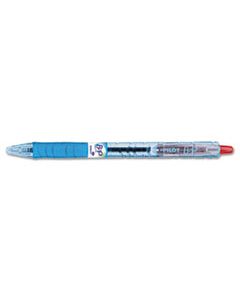 PIL32802 B2P BOTTLE-2-PEN RETRACTABLE BALLPOINT PEN, 1MM, RED INK, TRANSLUCENT BLUE BARREL, DOZEN