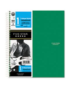 MEA72055 WIREBOUND NOTEBOOK, 1 SUBJECT, MEDIUM/COLLEGE RULE, GREEN COVER, 11 X 8.5, 100 SHEETS