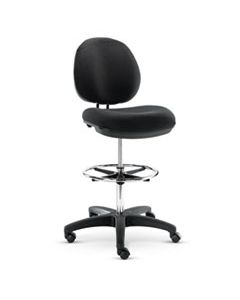 ALEIN4616 ALERA INTERVAL SERIES SWIVEL TASK STOOL, 34.5" SEAT HEIGHT, SUPPORTS UP TO 275 LBS., BLACK SEAT/BLACK BACK, BLACK BASE