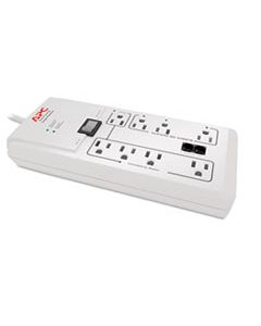 APWP8GT HOME/OFFICE SURGEARREST PROTECTOR, 8 OUTLETS, 6 FT CORD, 2030 JOULES, WHITE