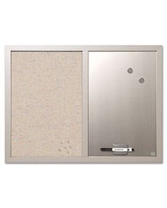 BVCMX04331608 COMBO BULLETIN BOARD, BULLETIN/DRY ERASE, 24X18, GRAY FRAME