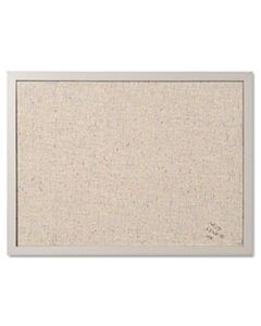 BVCFB0470608 DESIGNER FABRIC BULLETIN BOARD, 24X18, GRAY FABRIC/GRAY FRAME