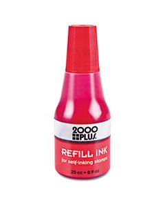 COS032960 SELF-INKING REFILL INK, RED, 0.9 OZ. BOTTLE