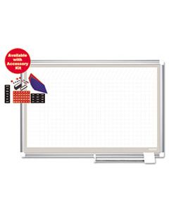 BVCGA03107830A ALL PURPOSE MAGNETIC PLANNING BOARD, 1 SQ/IN GRID, 36 X 24, ALUMINUM FRAME