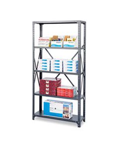 SAF6266 COMMERCIAL STEEL SHELVING UNIT, FIVE-SHELF, 36W X 18D X 75H, DARK GRAY