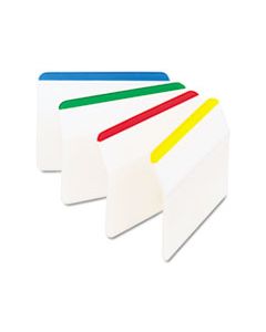 MMM686A1 2" ANGLED TABS, LINED, 1/5-CUT TABS, ASSORTED PRIMARY COLORS, 2" WIDE, 24/PACK