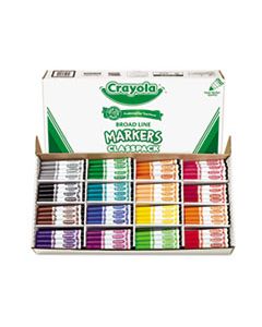 CYO588201 NON-WASHABLE MARKER, BROAD BULLET TIP, ASSORTED COLORS, 256/BOX