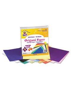 PAC72200 ORIGAMI PAPER, 30LB, 9 X 9, ASSORTED BRIGHT COLORS, 40/PACK