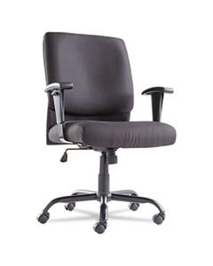 OIFBT4510 BIG AND TALL SWIVEL/TILT MID-BACK CHAIR, SUPPORTS UP TO 450 LBS., BLACK SEAT/BLACK BACK, BLACK BASE