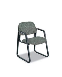 SAF7047GR CAVA URTH COLLECTION SLED BASE GUEST CHAIR, 22.5" X 24" X 32.5", GRAY SEAT/GRAY BACK, BLACK BASE